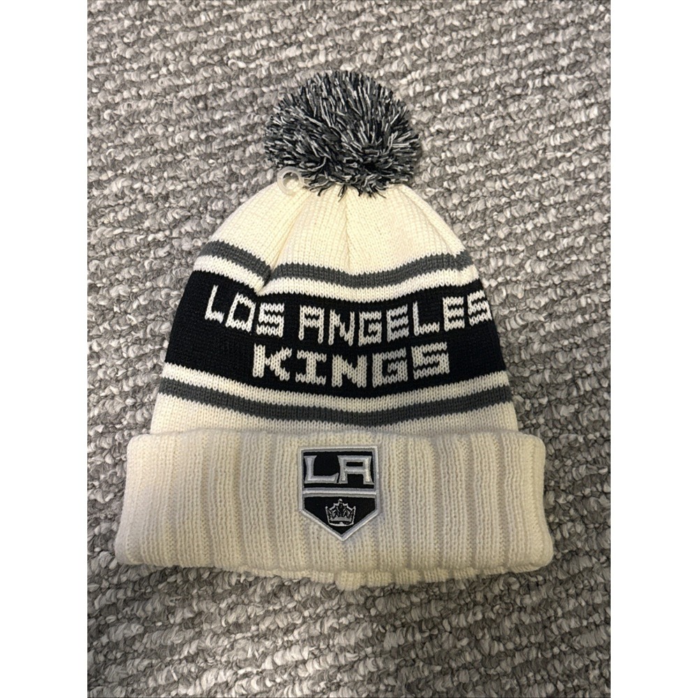 AMERICAN NEEDLE Los Angeles LA Kings NHL Pillow Line Knit Beanie Cap‎ NWOT